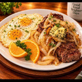Famous King's Cut Steak and Eggs