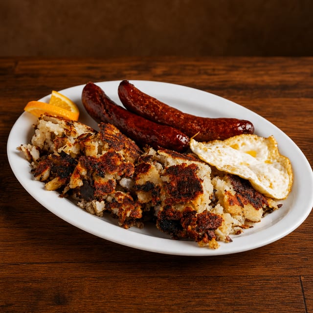 Spicy Bayou Sausage and Eggs.